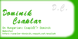 dominik csaplar business card